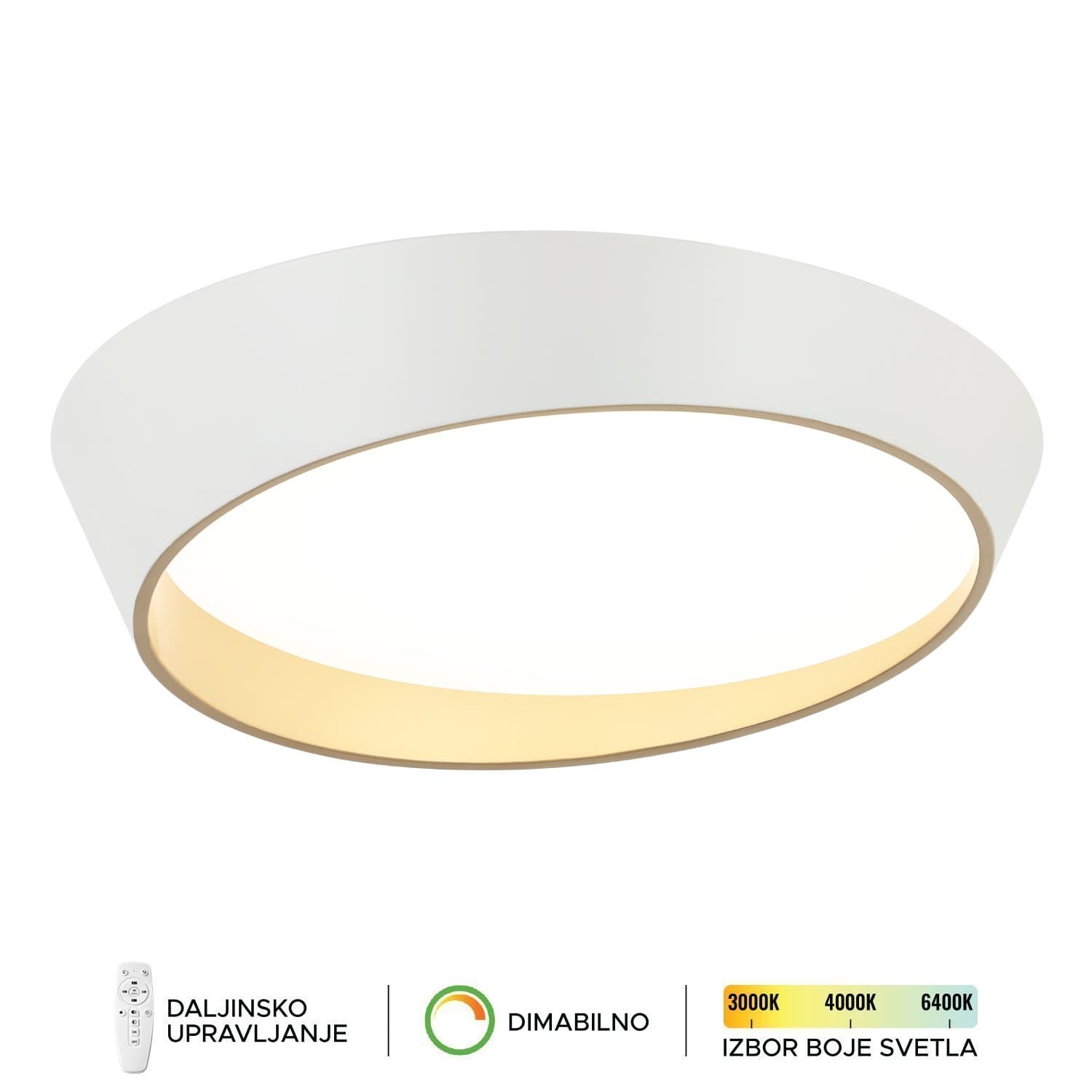LED plafonska lampa F2098-75C WH+SG - LED plafonjere i plafonske lampe