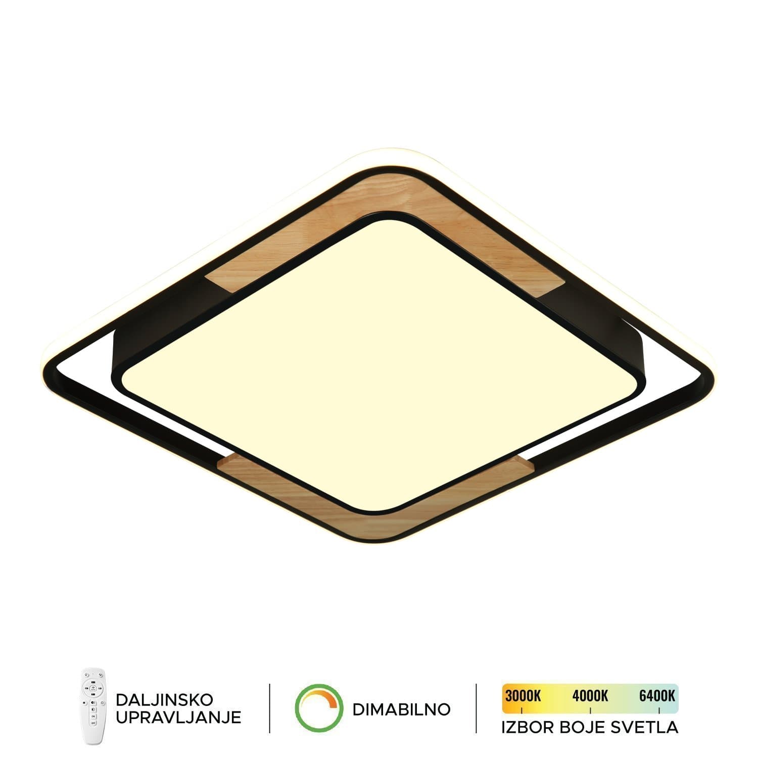 LED plafonska lampa F2820-55C BK - LED plafonjere i plafonske lampe