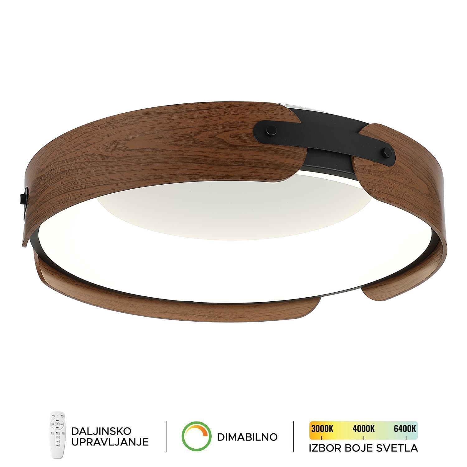 LED plafonska lampa F2097-63C BK+DWD - LED plafonjere i plafonske lampe