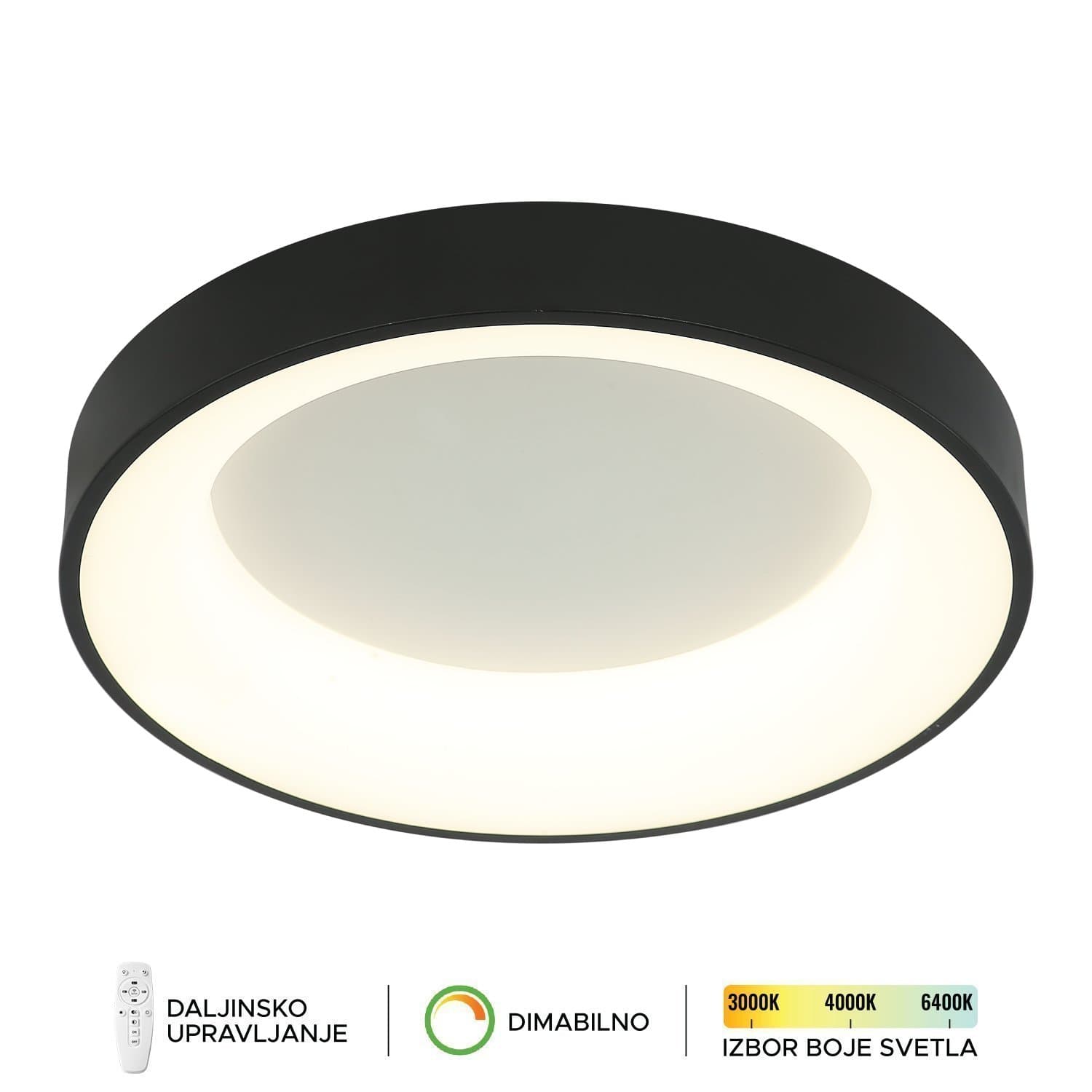 LED plafonska lampa F2049-66C BK - LED plafonjere i plafonske lampe