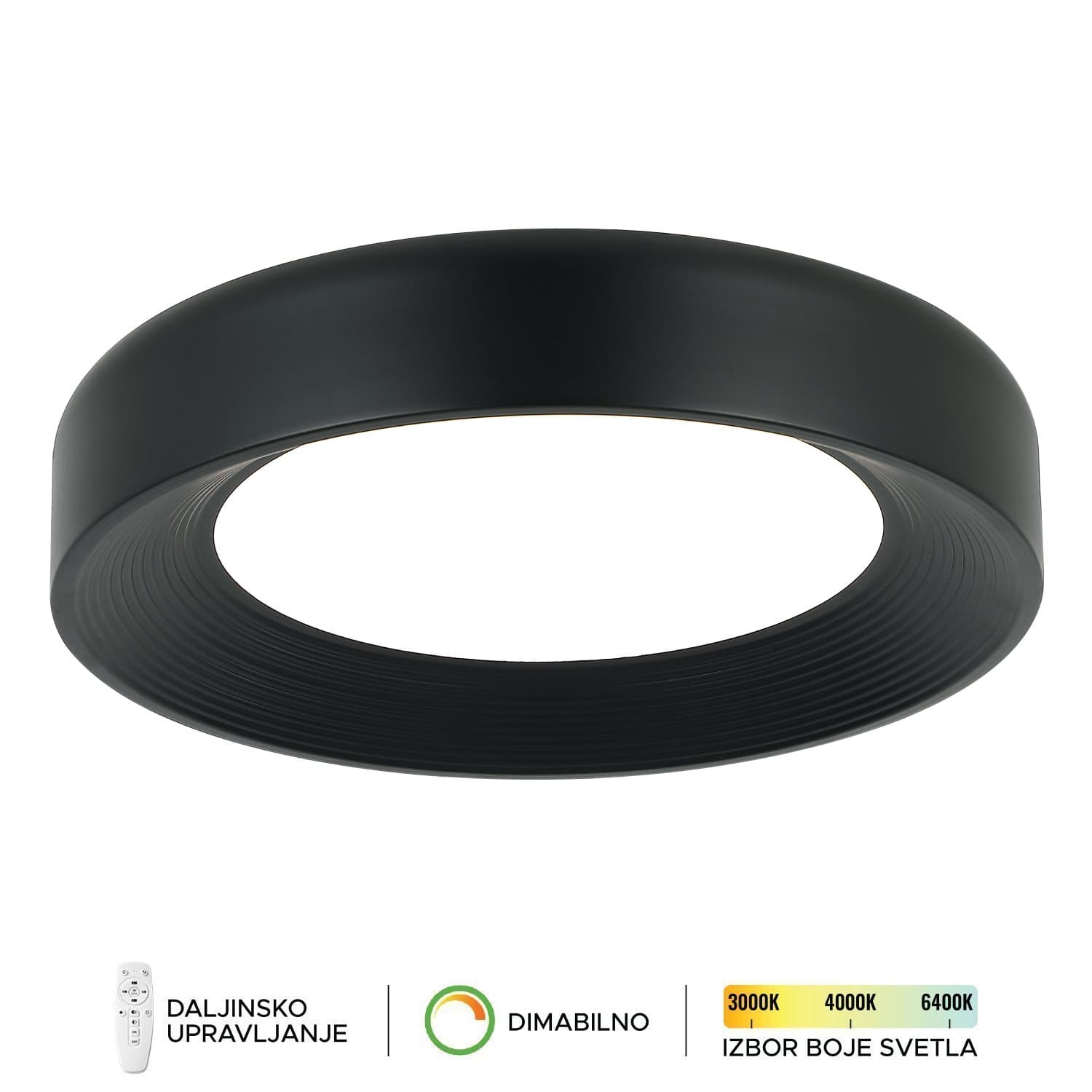 LED plafonska lampa F2096-67C BK - LED plafonjere i plafonske lampe