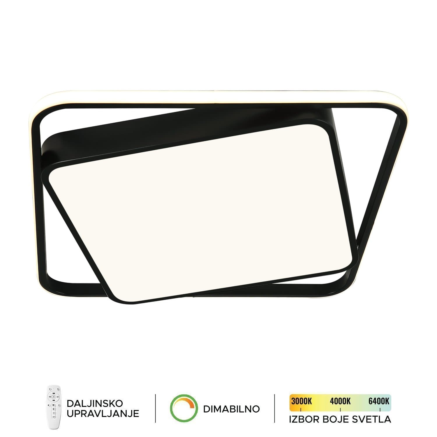 LED plafonska lampa F2822-50C BK - LED plafonjere i plafonske lampe