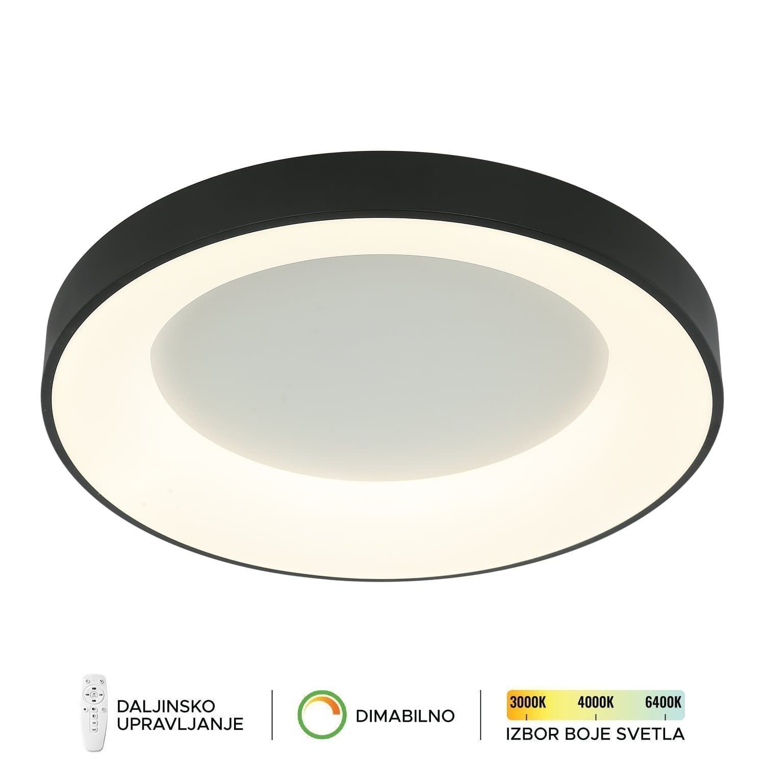 LED plafonska lampa F2049-86C BK - LED plafonjere i plafonske lampe