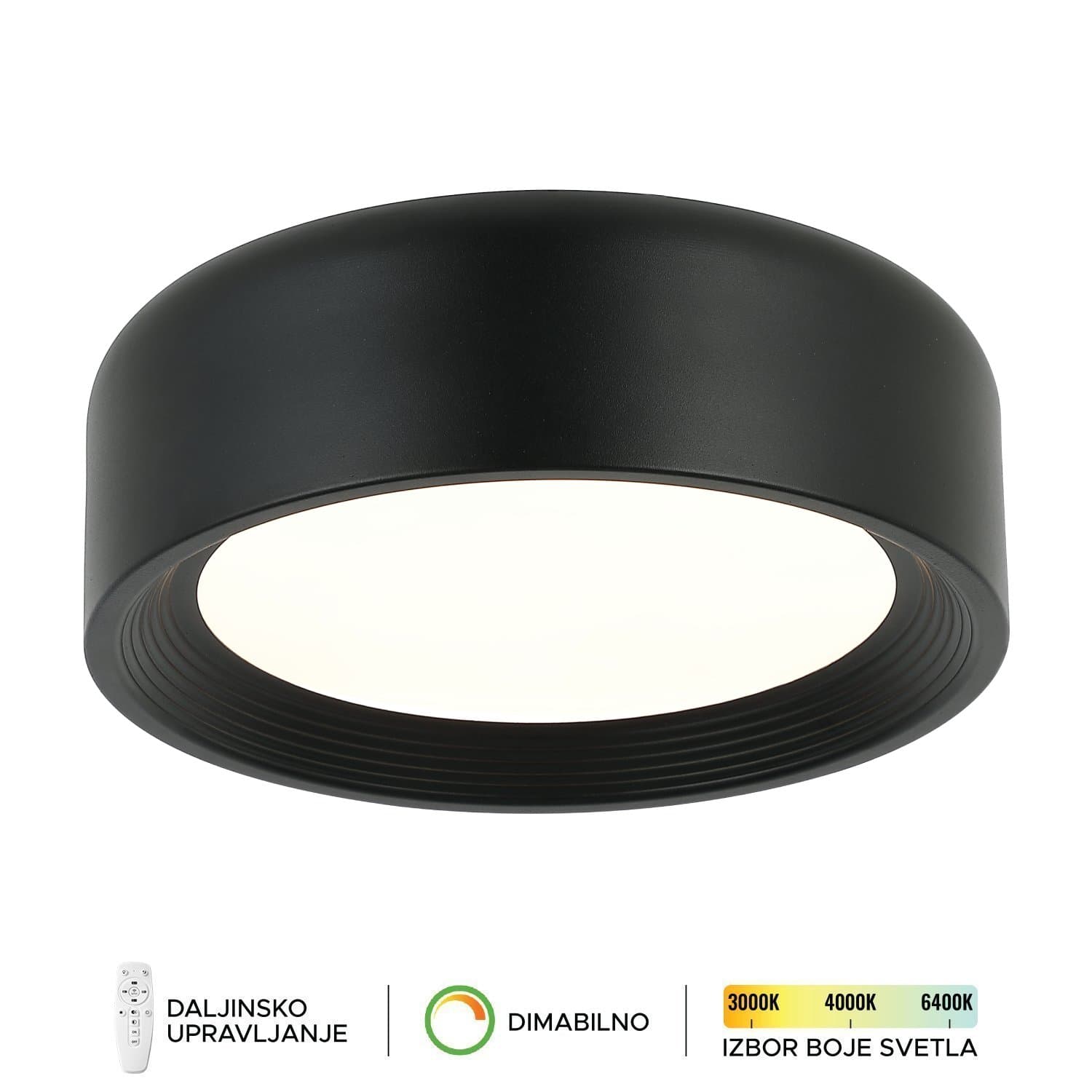 LED plafonska lampa F2096-51C BK - LED plafonjere i plafonske lampe
