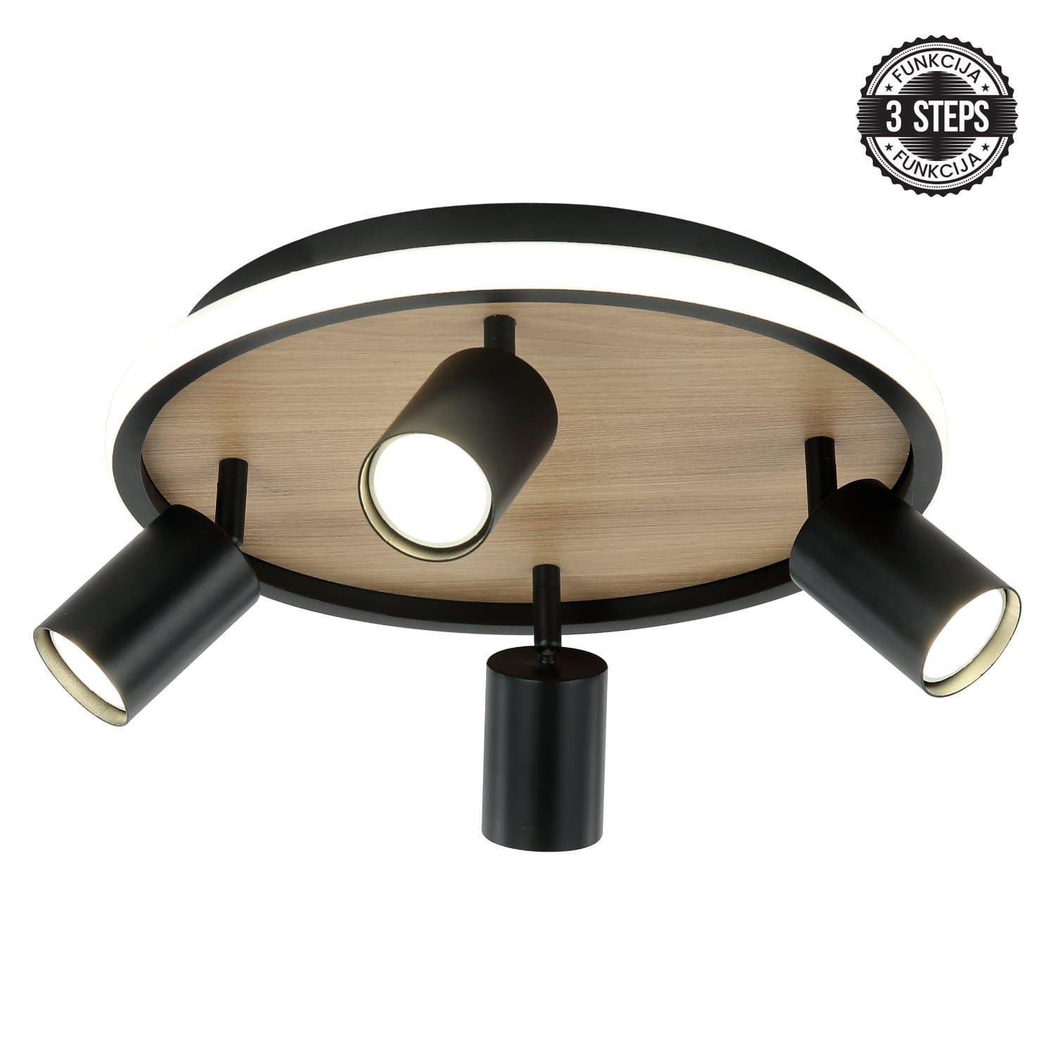 LED plafonska lampa FG150-4 BK+WD - LED plafonjere i plafonske lampe