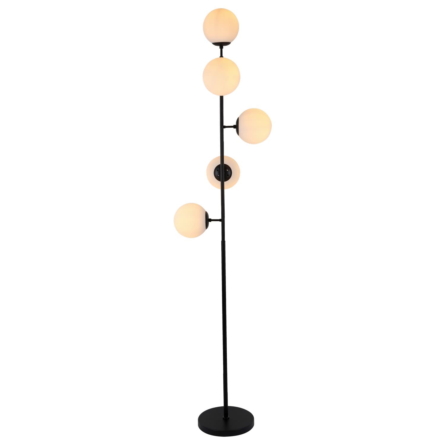 Podna lampa F7031-5F BK+WH - Podne lampe