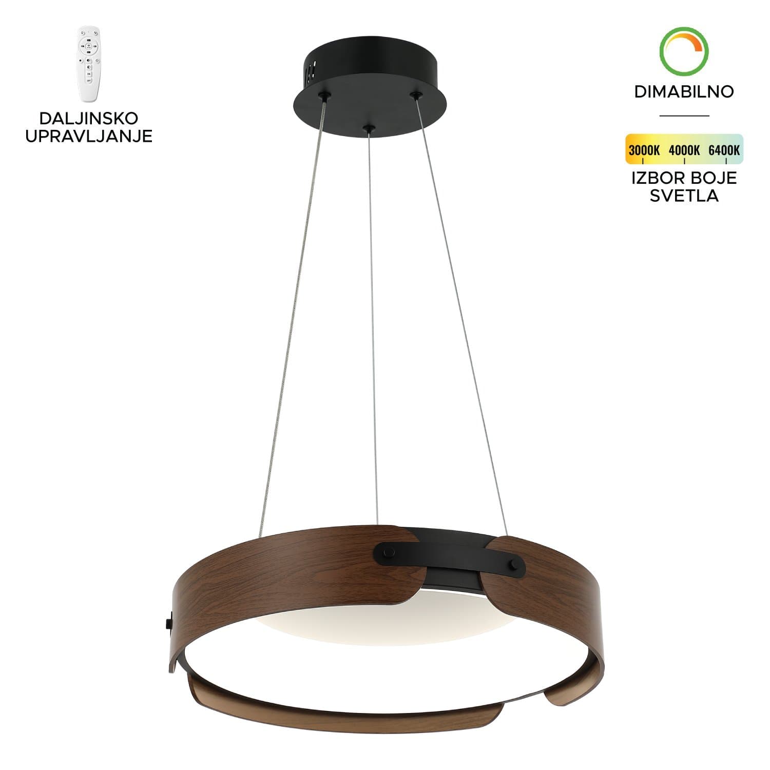 LED viseća lampa F2097-63V BK+DWD - LED visilice