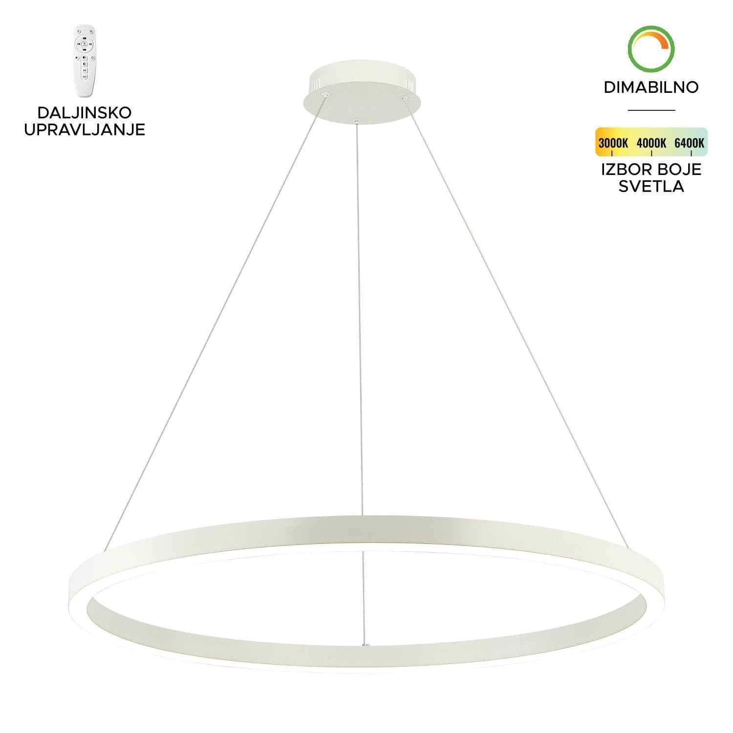 LED visilica F2048-70V WH - Akcija