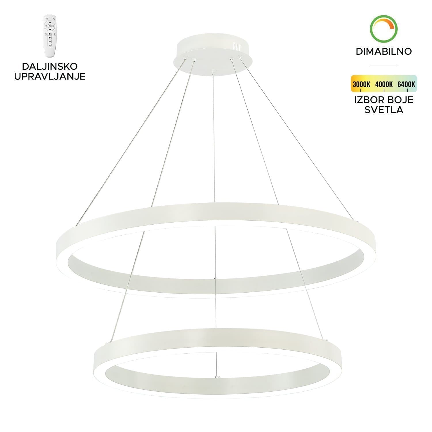 LED visilica F2048-100V WH - Akcija