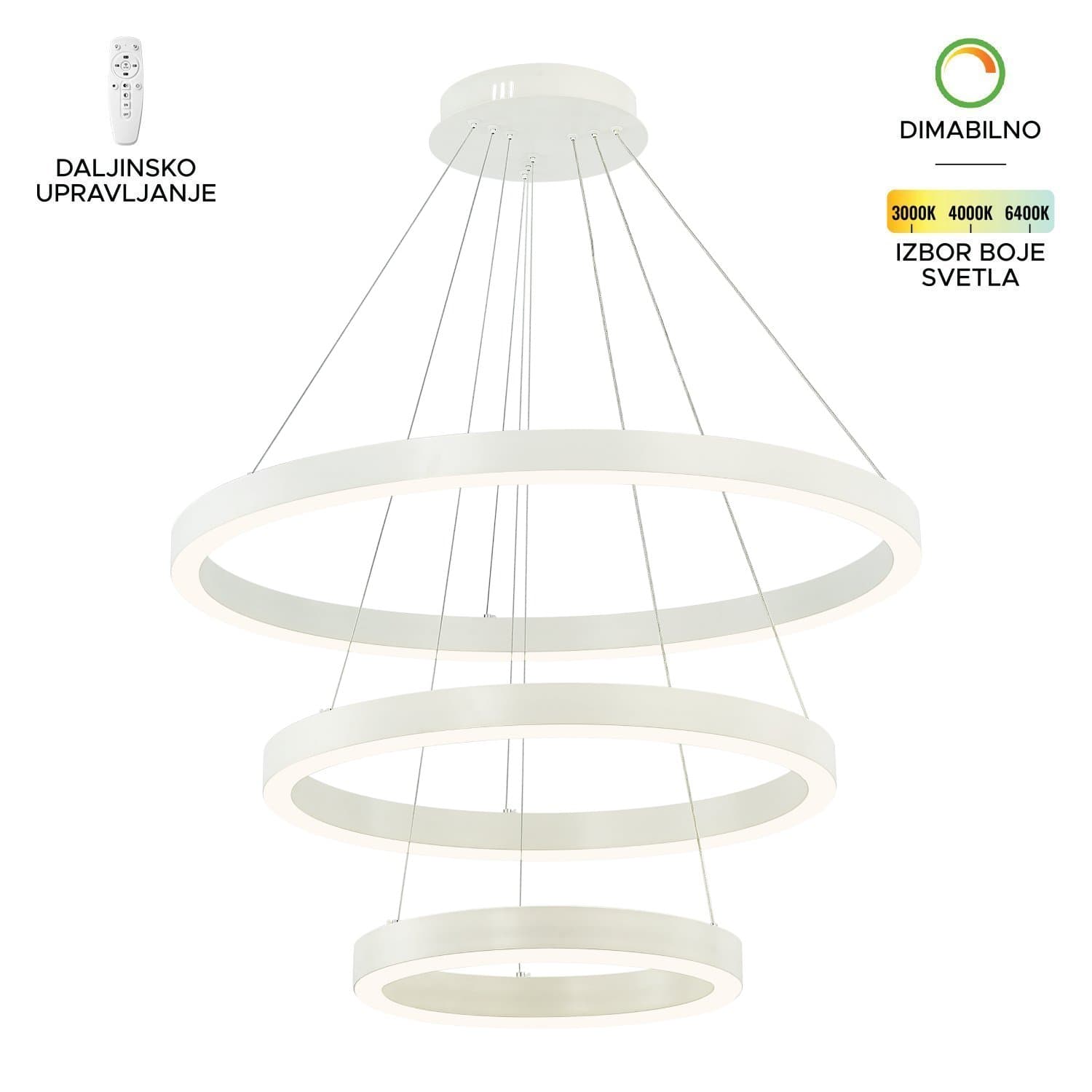 LED visilica F2048-130V WH - Akcija
