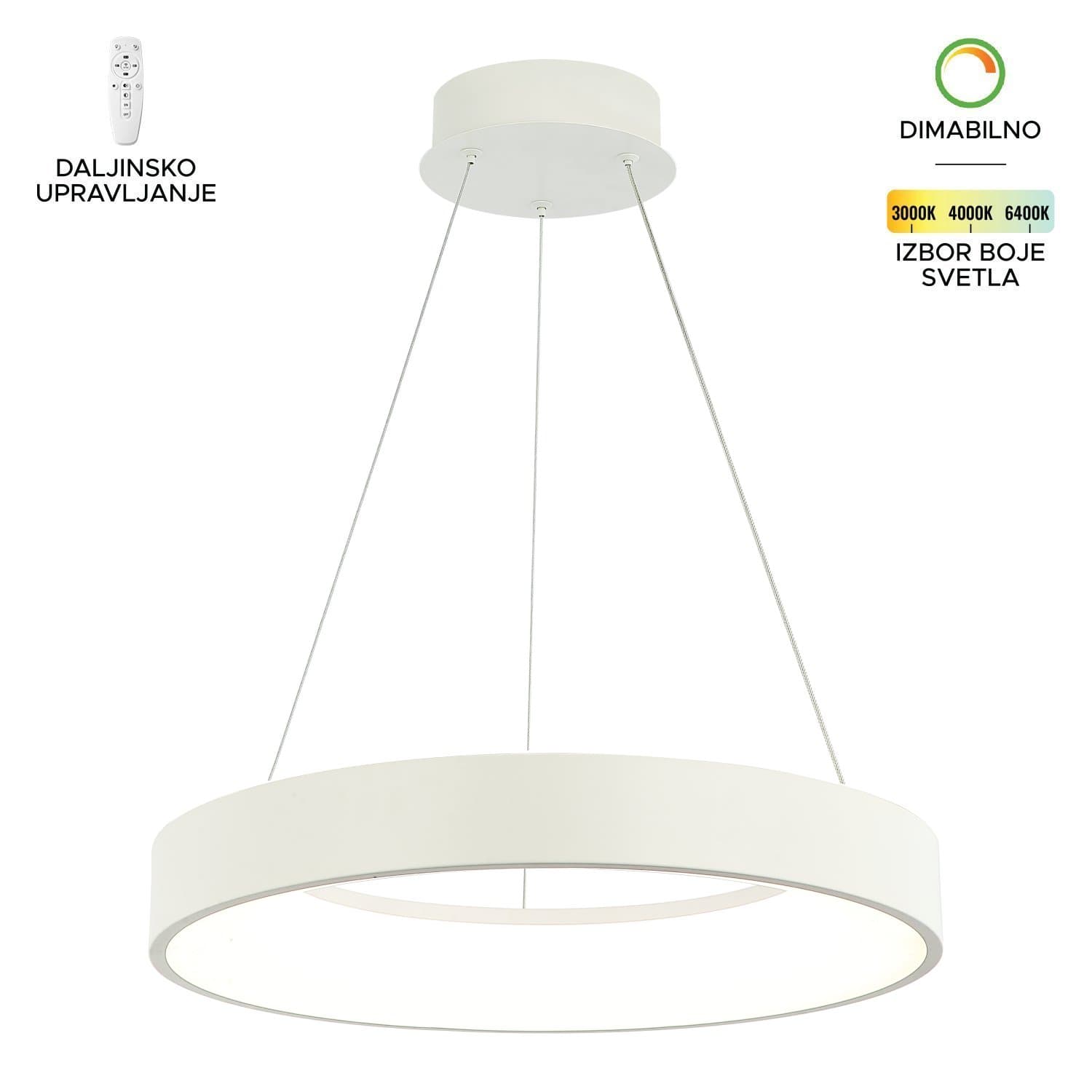 LED visilica F2049-66V WH - LED visilice