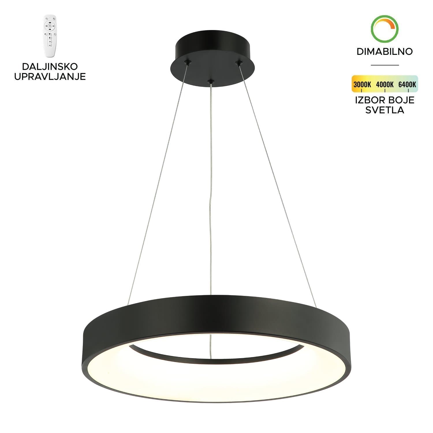 LED visilica F2049-66V BK - LED visilice