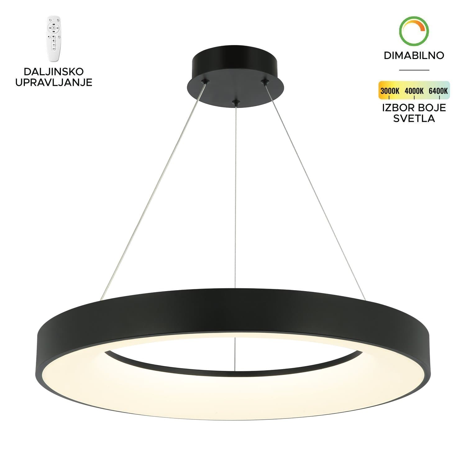 LED visilica F2049-86V BK - LED visilice