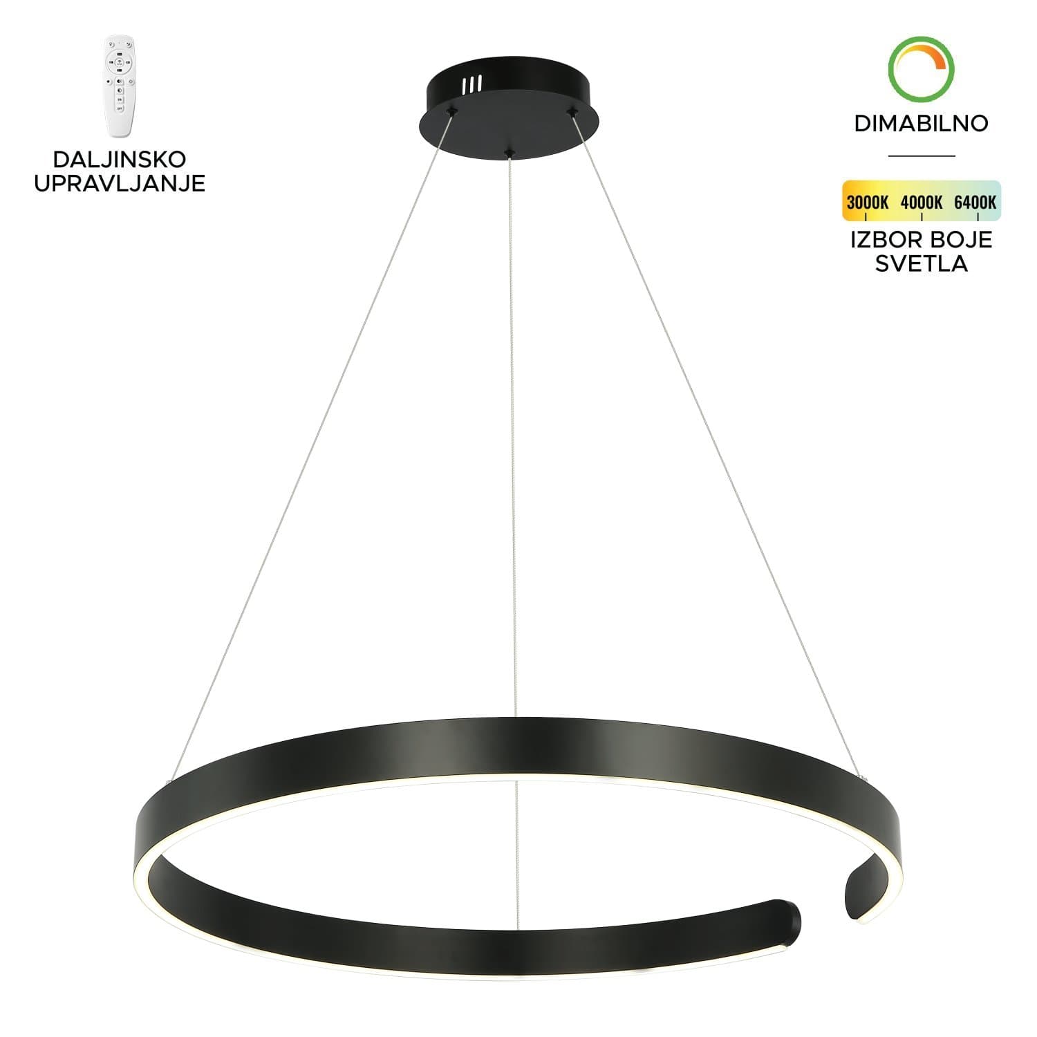 LED visilica F2046-56V BK - LED visilice