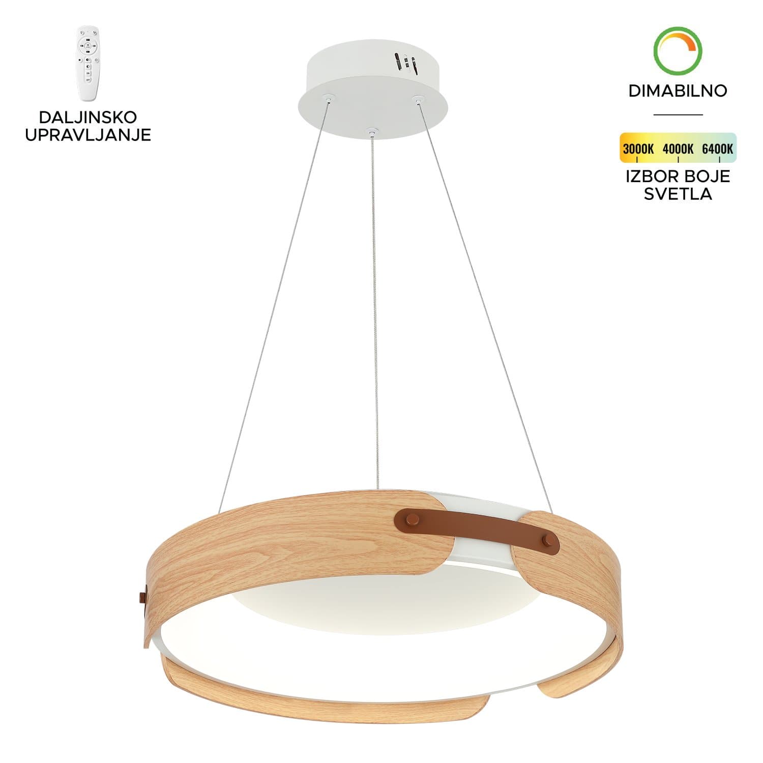 LED viseća lampa F2097-63V WH+WD - LED visilice