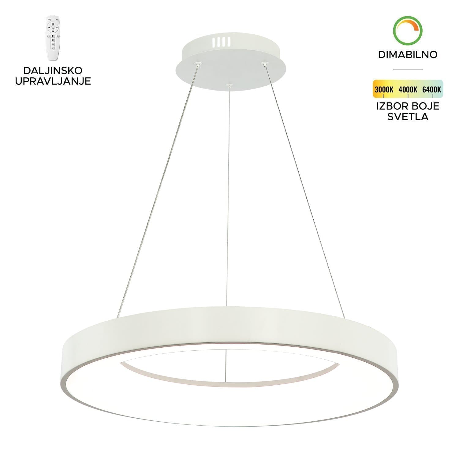 LED visilica F2049-86V WH - LED visilice