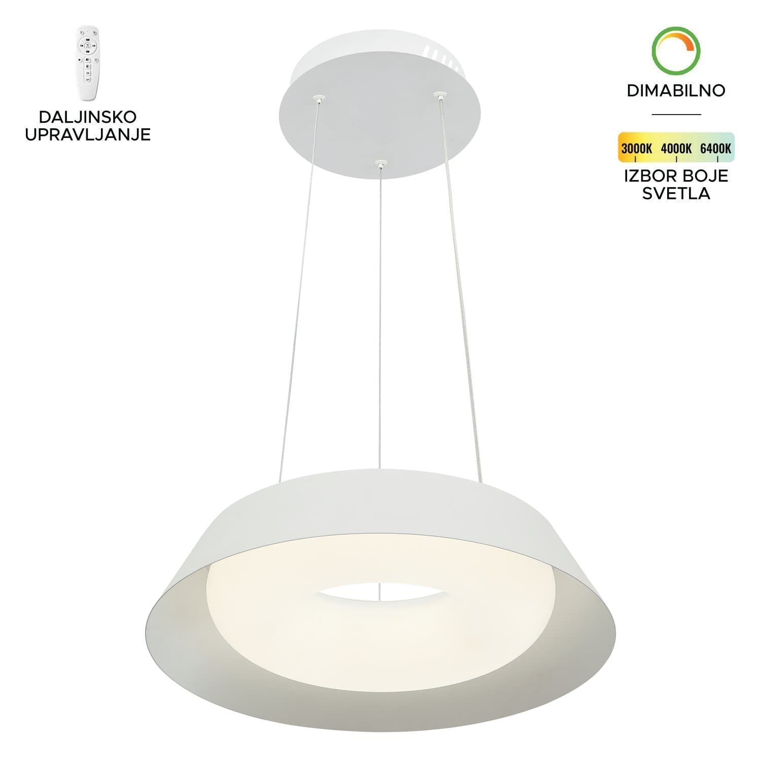 LED visilica FK2006-24V WH - Akcija