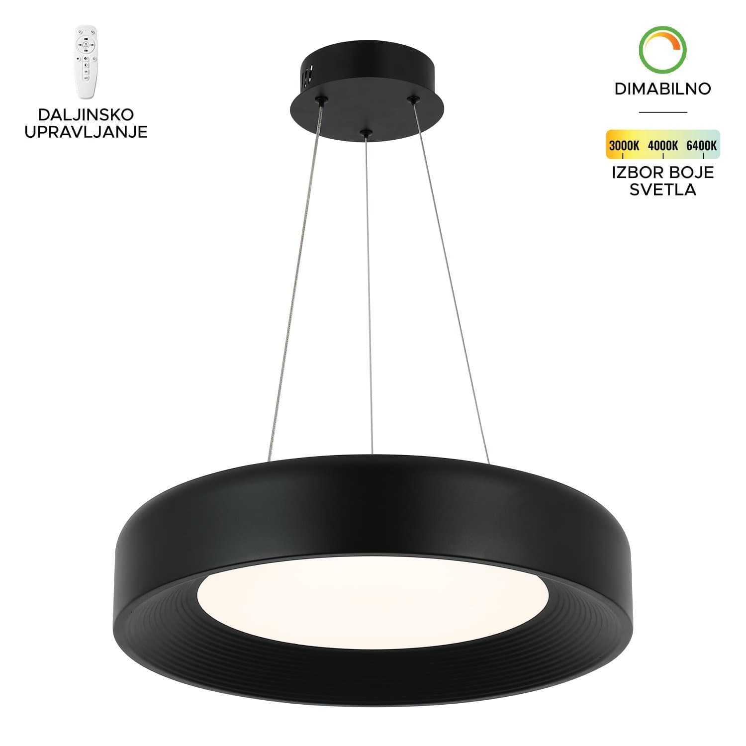 LED viseća lampa F2096-67V BK - LED visilice