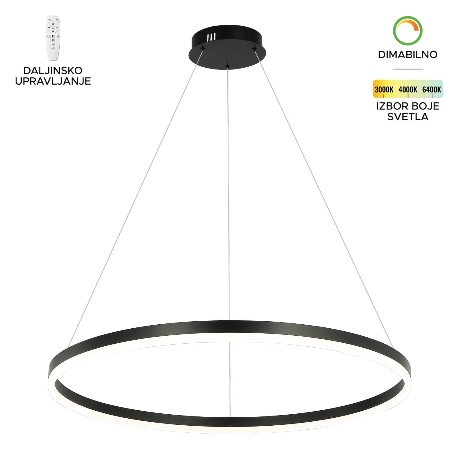 LED visilica F2047-56V BK - LED visilice