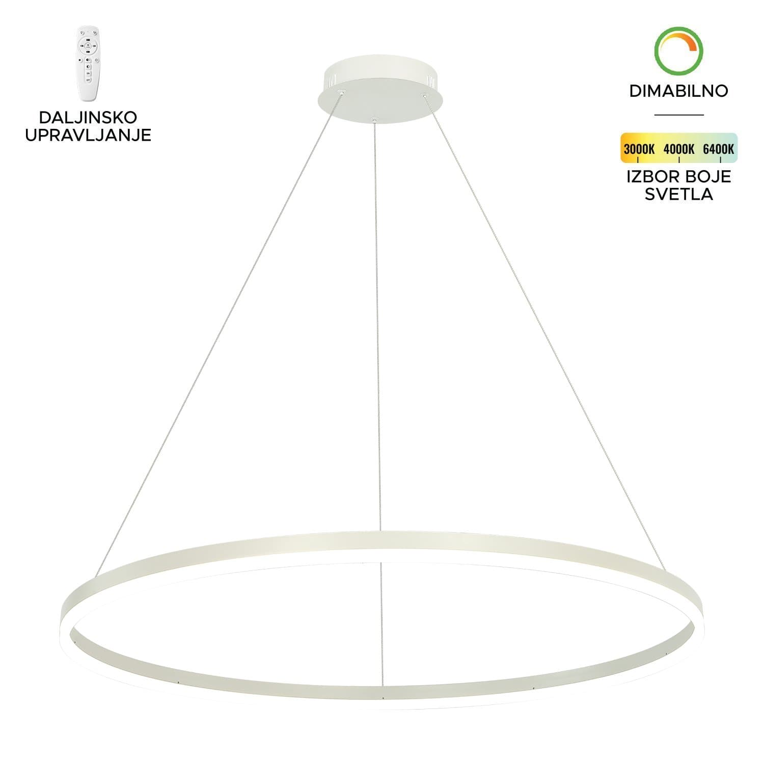 LED visilica F2047-70V WH - LED visilice