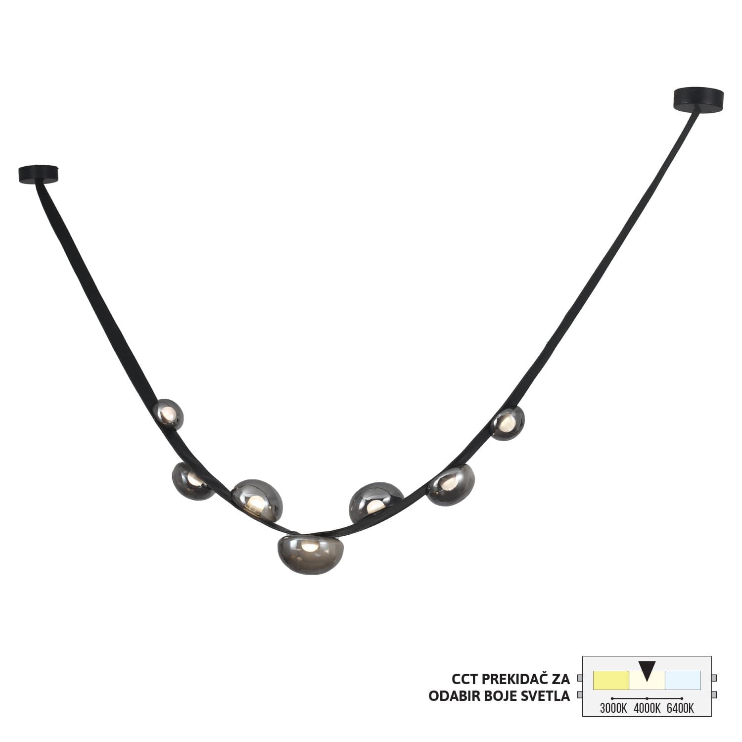 LED viseća lampa FK2015-17V BK - LED visilice