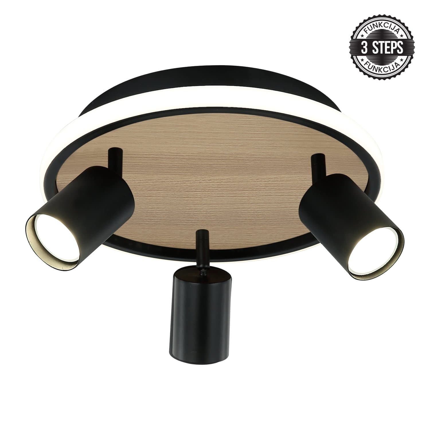 LED plafonska lampa FG150-3 BK+WD - LED plafonjere i plafonske lampe