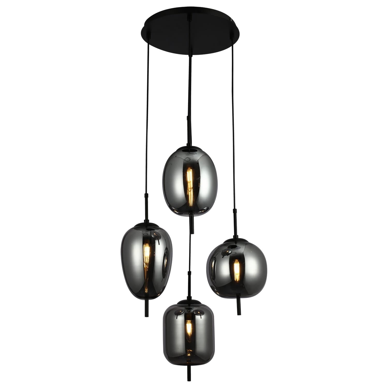 Luster F4014-4L BK+SM - Lusteri