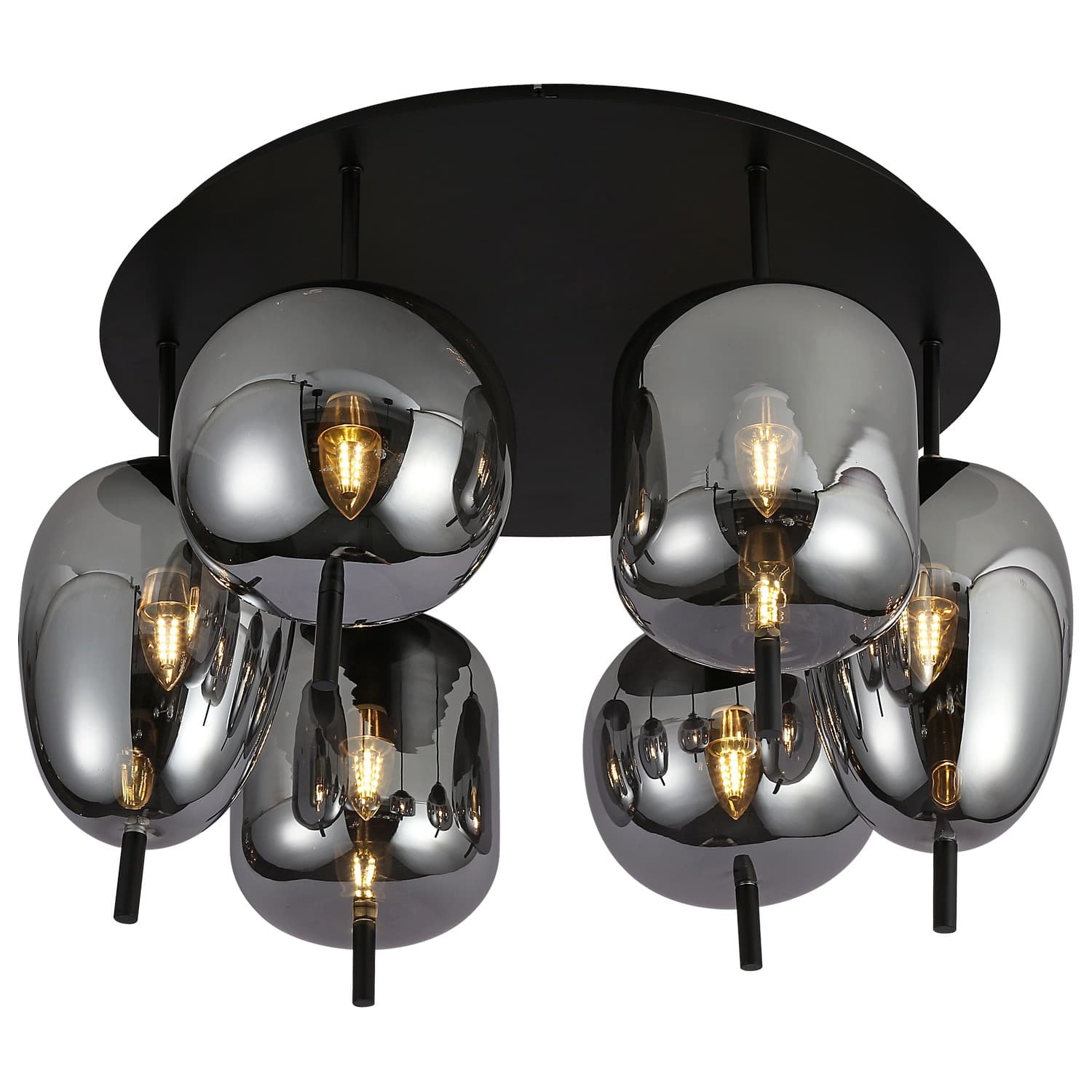 Plafonska lampa F4014-6C BK+SM - Plafonske lampe