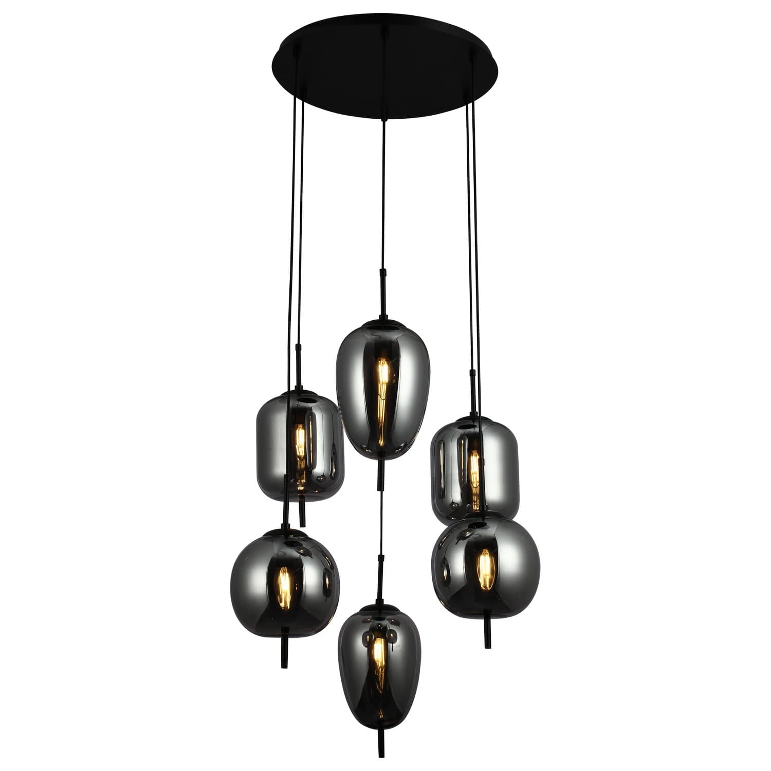 Luster F4014-6L BK+SM - Lusteri