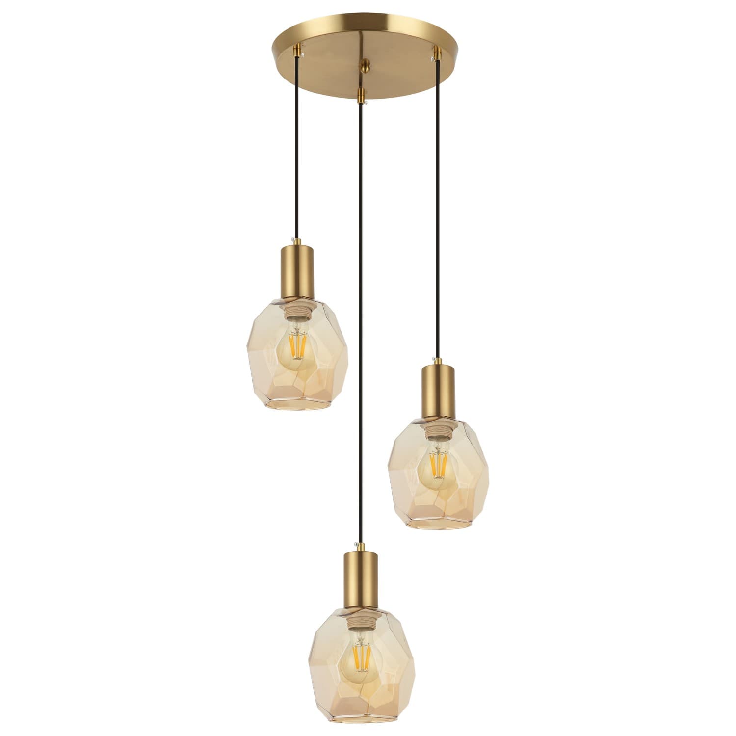Viseća lampa F7039-3V BK+SM - Visilice