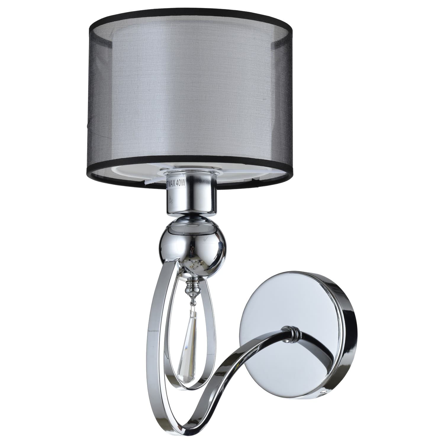 Zidna lampa F7111-1Z CH+BK - Poslednji komadi