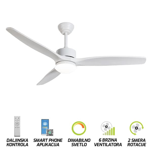 Plafonski ventilator sa svetiljkom FV3003-132 WH - Ventilatori