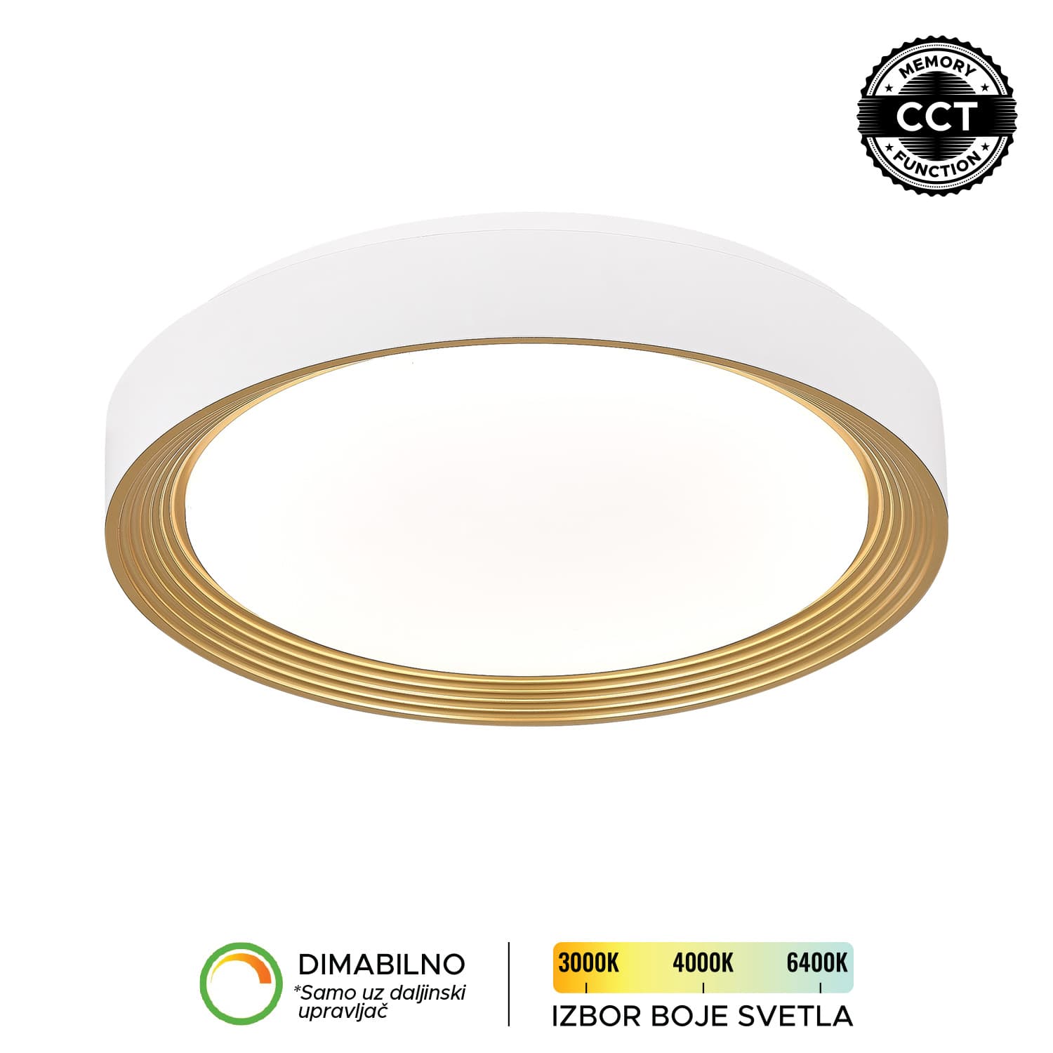 LED plafonjera LP-405-28R WH+SG - LED plafonjere i plafonske lampe