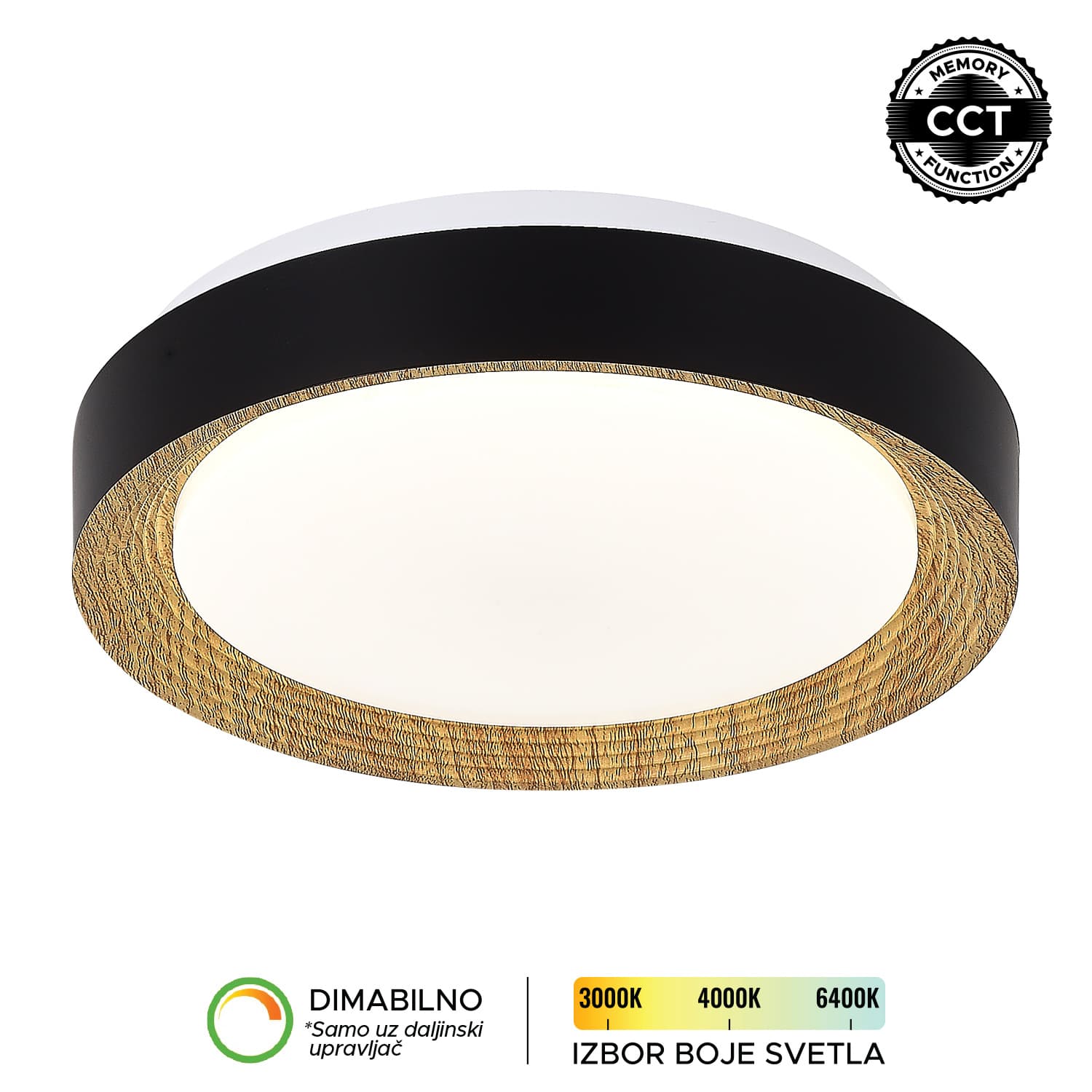 LED plafonjera LP-405-54R BK+WD - LED plafonjere i plafonske lampe