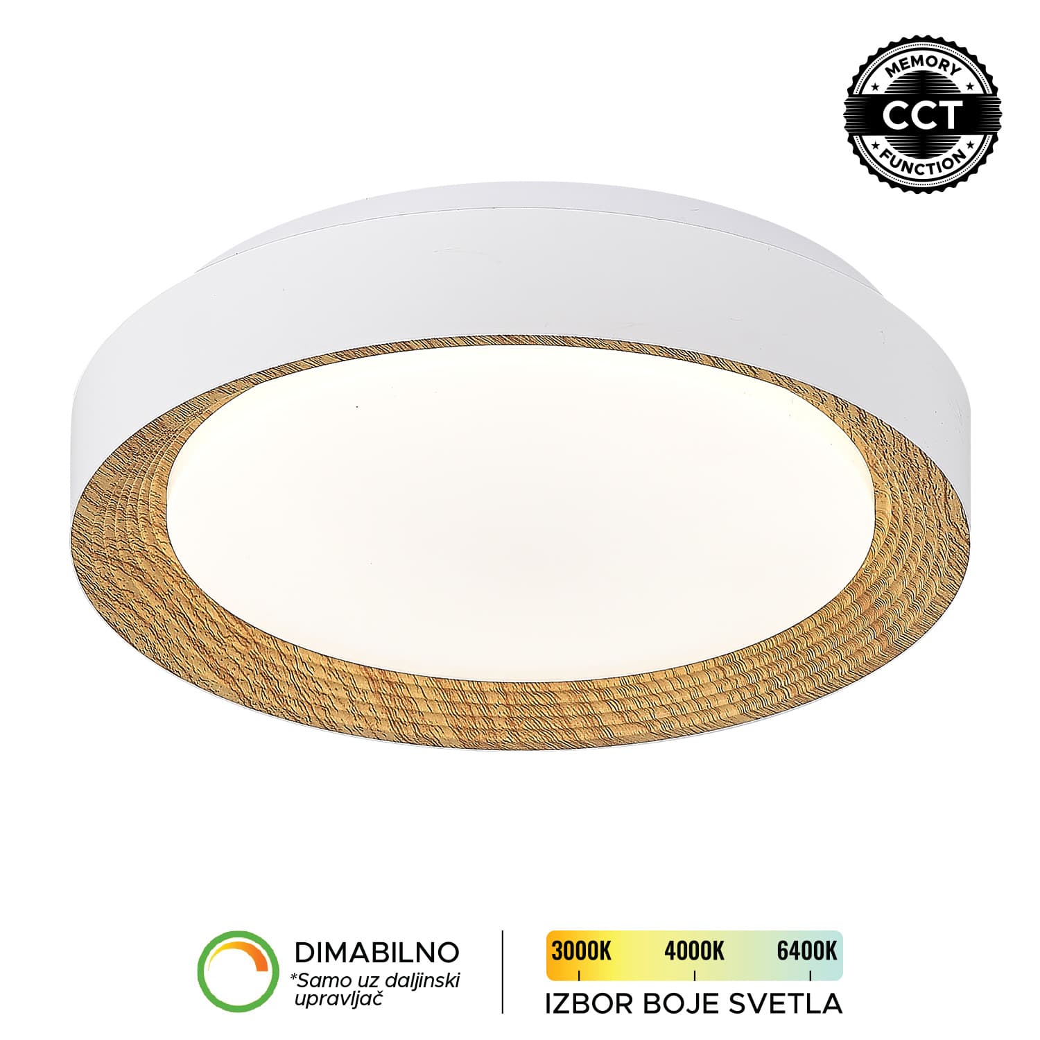 LED plafonjera LP-405-54R WH+WD - LED plafonjere i plafonske lampe