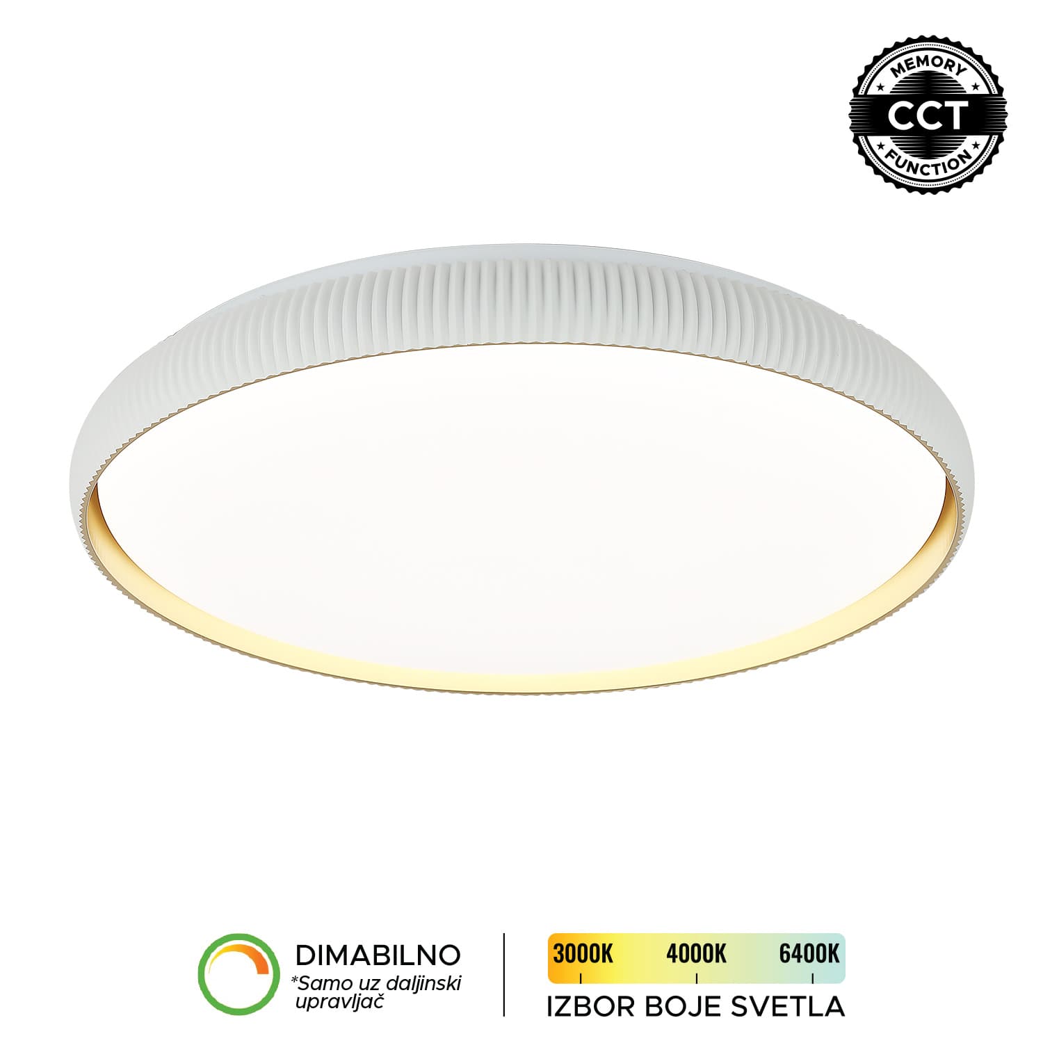 LED plafonjera LP-424-48R WH+SG - LED plafonjere i plafonske lampe