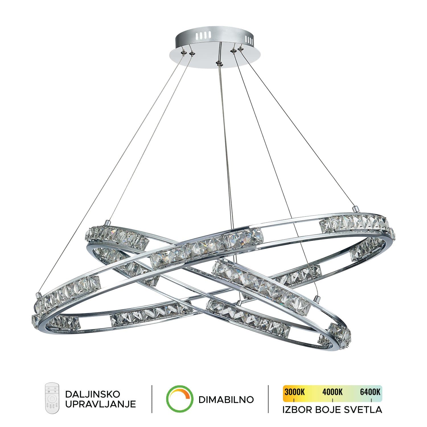 LED visilica KP6044-72V - LED kristalne lampe