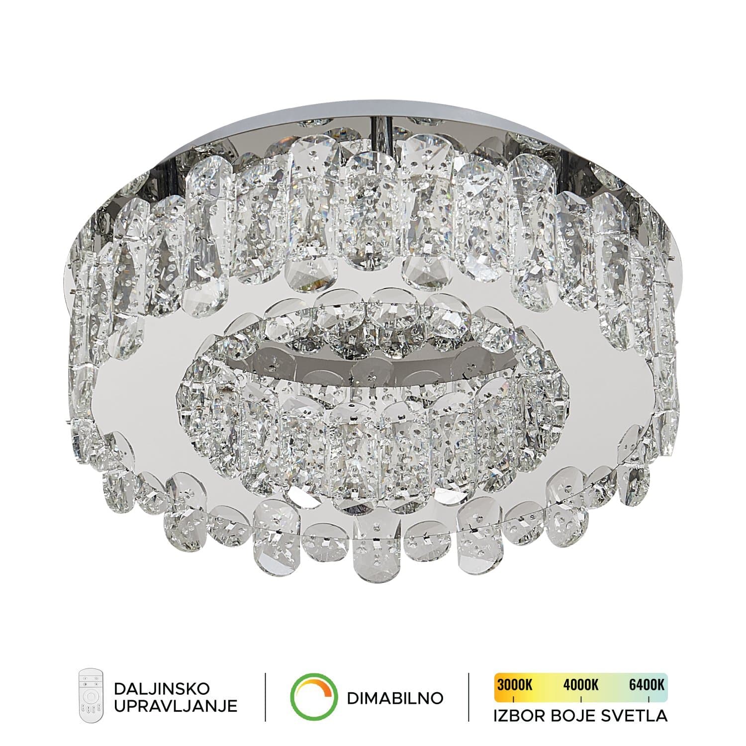 LED plafonska lampa KP6040-32C - LED kristalne lampe