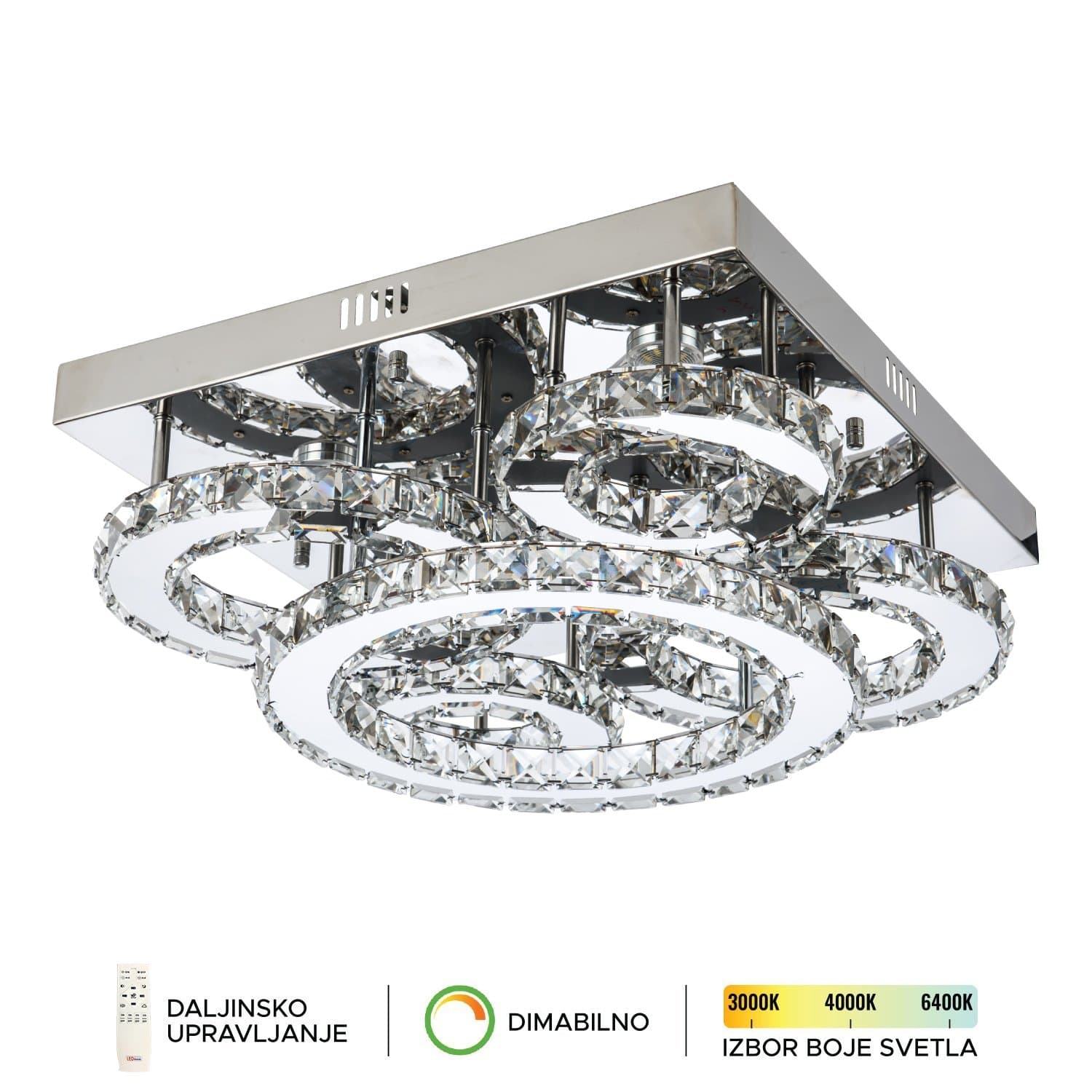 LED plafonska lampa KP6024-132C - LED kristalne lampe