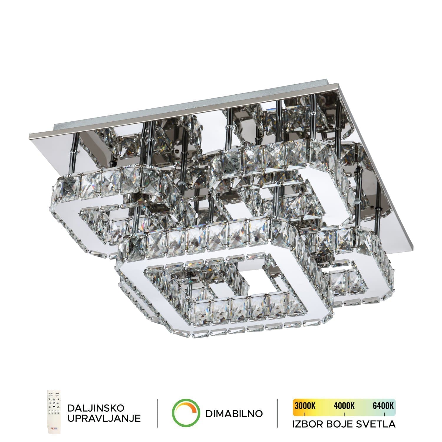 LED plafonska lampa KP6023-96C - LED kristalne lampe